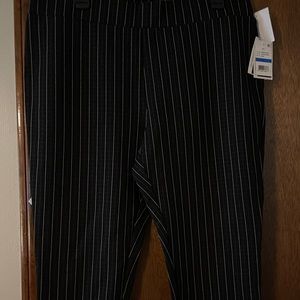 ECI New York dress pants elastic waist with faux rear pockets black/white NWT XL